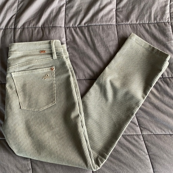 DL1961 Crop Stretch Striped Jeans Size 29 - Picture 1 of 4